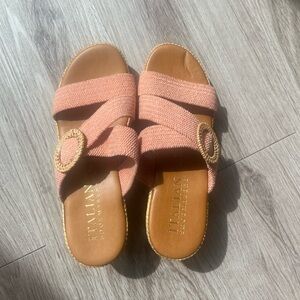 Italian Shoemaker Pink Wedge Sandals 8